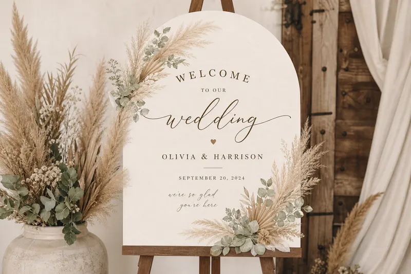 Example result for Boho Wedding Welcome Sign