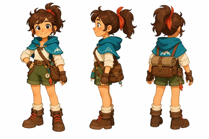 Example result for Cartoon Character Sheet