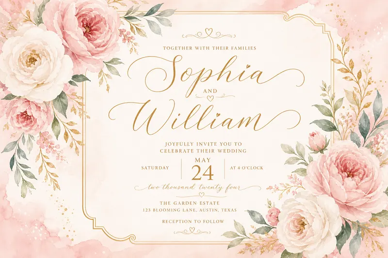 Example result for Wedding Invitation Artwork